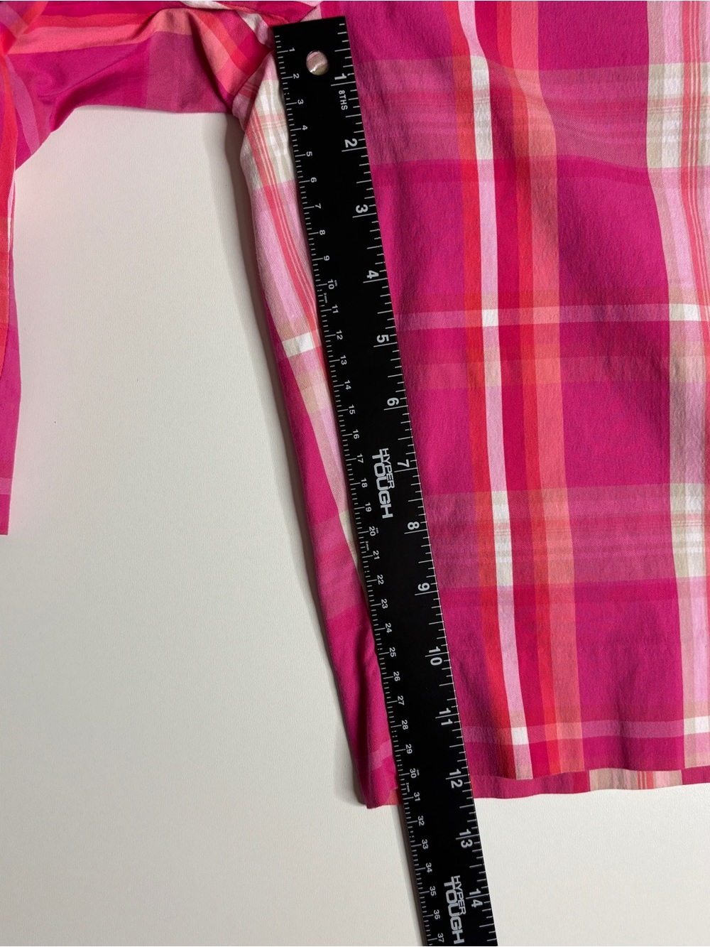 Jones New York Pink Plaid Bermuda Shorts Size 6 Preppy Summer Golf - Picture 9 of 12